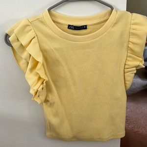 ZARA ruffle top size Small